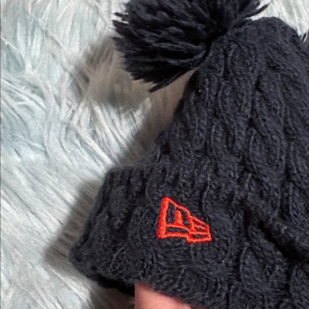 New Era NFL Chicago Bears Navy Knit Pom Pom Infant Beanie